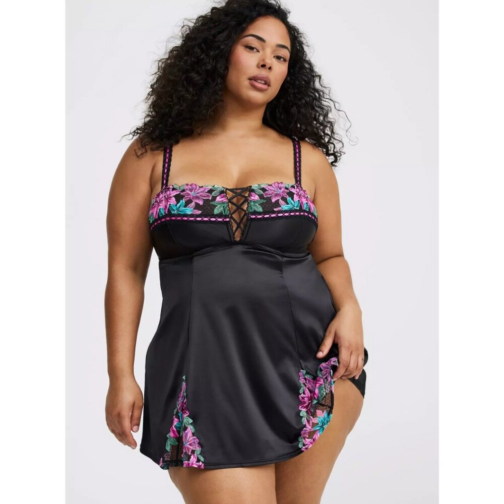 Torrid Nova Ribbon Slot Fit-And-Flare Dress Nightie